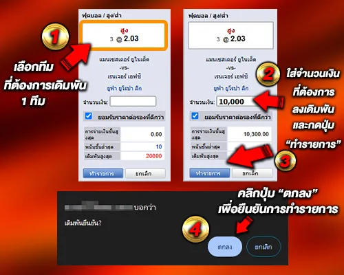 วิธีแทงบอลสูงต่ำ